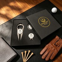 Prêt à expédier : Outil de réparation de divots en alliage de zinc et plastique, lot de haute qualité pour le golf, avec marqueur de balle personnalisé et bord martelé