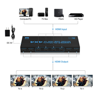 SYONG V2.0 Matrice HDMI 4K 4x4 4 entrées 4 sorties avec extracteur EDID Télécommande IR Prise en charge 4K HDCP 2.2 HDR Convertisseur de matrice