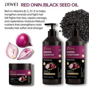 DIWEI Label pribadi 100% Herbal alami memperkuat Anti rambut rontok sampo bawang dan Set Kondisioner - Product Image 2