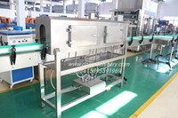 Machine d'étiquetage automatique électrique à haute vitesse pour manchons rétractables, avec contrôle PLC et tunnel de rétraction à vapeur/chauffage, pour bouteilles, canettes et verre de qualité alimentaire