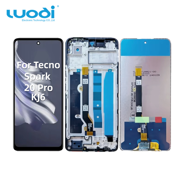 For Tecno Spark 20 Pro KJ6 LCD Touch Screen Digitizer Assembly Wholesale Bulk Original Incell OLED Tested Factory Al Por Mayor