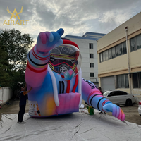 Ballon coloré gonflable d'astronaute de DJ pour la partie de la publicité, statue gonflable carrée de mascotte d'astronaute pour le festival de musique