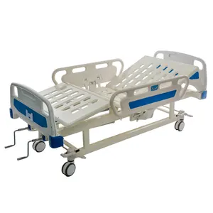 제조업체 전체 판매 병원 가구 의료 조정 가능한 침대 2 크랭크 수동 병원 침대