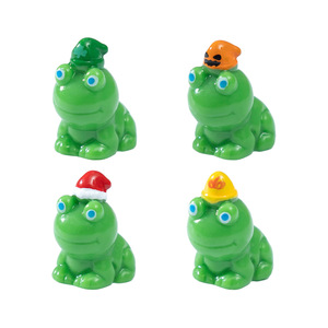 ตุ๊กตากบเรซิ่นขนาดเล็ก 7 แบบ พร้อมหมวกสำหรับตกแต่งสวนเทพนิยาย - Product Image 5