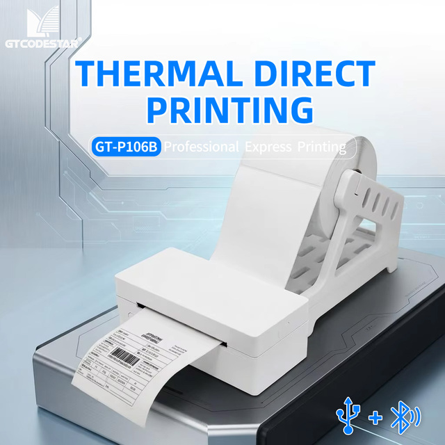 GTCODESTAR GT-P1060B Waybill Wireless Label Printer USB 203dpi Thermal Label Direct Printing 4x6 Transfer Shipping  Printer