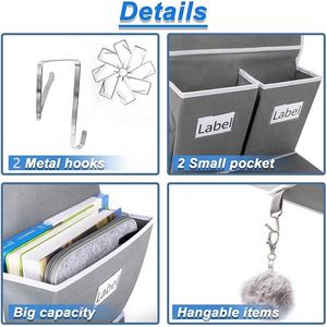 5-Shelf Hanging Wall <b>File</b> Organizer for Office or Home Over the Door <b>File</b> Organizer <b>File</b> <b>Folder</b> Storage for Notebooks - Product Image 4