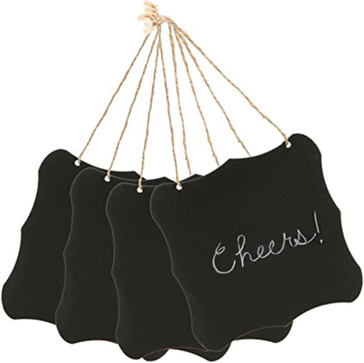 GLEAVI Vintage Style Wooden Chalkboard Sign Erasable Black Message Boards for Home Weddings Parties and Crafts Decorative