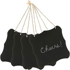 Pizarra de madera de estilo Vintage GLEAVI, tableros de mensajes negros borrables para bodas en casa, fiestas y manualidades decorativas - Product Image 1