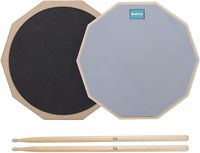 N.S OEM Custom Portable 12-Inch Silica Gel Practice Drum Pad (Black Orange-Red) Customizable Logo Band