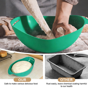 Bol de cuisson pliable en silicone antiadhésif résistant à la chaleur pour micro-ondes, idéal pour la cuisson du poisson et la préparation culinaire - Product Image 2