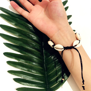 Collana da spiaggia Boho oro tropicale con conchiglia di ciprea in oro tropicale BestFriend catena gioielli naturali estivi 2 pz/set - Product Image 4