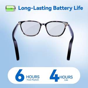Gafas Inteligentes KWENRUN AI con Marco Cuadrado Color Carey, Lentes Fotocromáticas, GPS Integrado y Batería de Polímero de Litio para Hombre y Mujer - Product Image 5