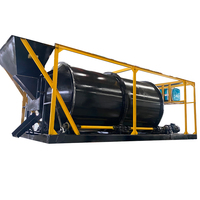 Centrale à bitume mobile économique, petite mini-centrale à asphalte 10 T/h avec contrôle PLC+écran tactile, prix promotionnel