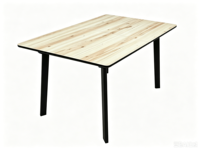Table à manger rectangulaire moderne en bois extensible pour la maison
