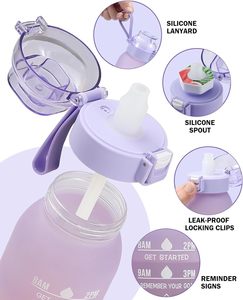 ขวดน้ำผลไม้ Tritan ปลอดสาร BPA ขนาด 1000 มล. / 650 มล. เกรดสำหรับอาหาร พร้อมช่องใส่กลิ่นหอม เหมาะสำหรับการเดินทางและการเล่นกีฬา - Product Image 4