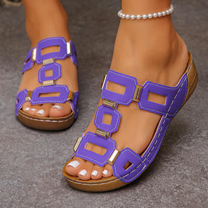 Sandalias de plataforma con punta abierta para mujer, suela gruesa, antideslizantes, de una sola tira, moda de verano y otoño W188 - Product Image 3