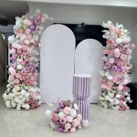 Décoration de Mariage en PVC Découpée à la Machine, Creuse, Ronde, pour Socle de Gâteau, Table à Desserts ou Support de Fleurs