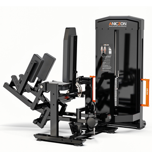 Máquina de <span class=keywords><strong>prensa</strong></span> de piernas sentada comercial-Diseño de selección de carga de pasador con respaldo ajustable y ganchos de bloqueo de seguridad para gimnasio - Product Image 3