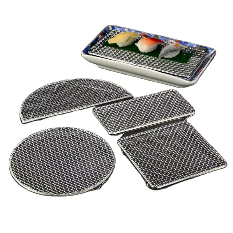 BBQ Accessories Reusable Charcoal Grill BBQ Mesh Barbecue Grill Grate Stainless Steel Cooking Grates BBQ Grill Grid