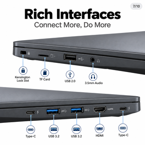 Ultrabook Slim Laptop AMD Ryzen 7 <span class=keywords><strong>7735HS</strong></span> 15,6 Zoll FHD 16GB LPDDR5 256GB SSD Win11 Office 2024 Fingerabdrucksensor WiFi6 Notebook SKD CKD - Product Image 4