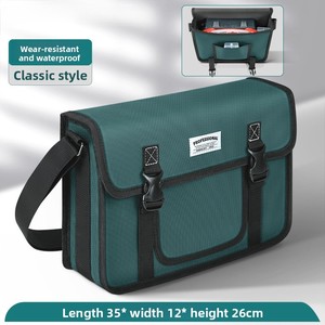 Sac de transport à bandoulière pour électricien et <span class=keywords><strong>charpentier</strong></span>, en toile épaisse et durable, avec fermeture à boucle - Product Image 6