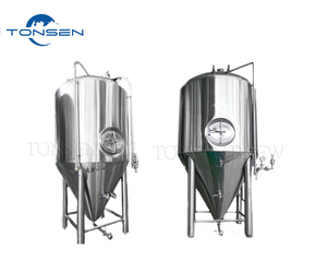 Fermentador Cónico de Acero Inoxidable Tonsen 4000L 40HL 40BBL, Equipo de Fermentación de Cerveza, Tanque con Camisa de Acero Inoxidable para Cervecería - Product Image 1