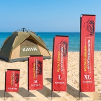 Drapeau publicitaire promotionnel de type plume de plage, bannière volante, drapeau en forme de larme, avec mât en fibre de verre pour sublimation