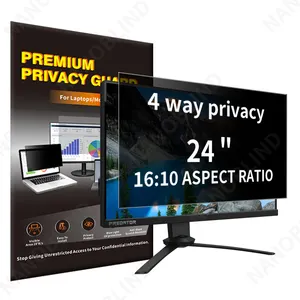 NANOBLIND 24 Inch Computer Monitor Privacy Screen Filter 16:10 Aspect Privacy Shield and Anti-Glare Protector