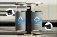 Système de surveillance des déchets à distance avec capteur à levier, poubelle intelligente EPTT ECH 4G GPS avec positionnement par batterie, ultrasons, réservoir IOT