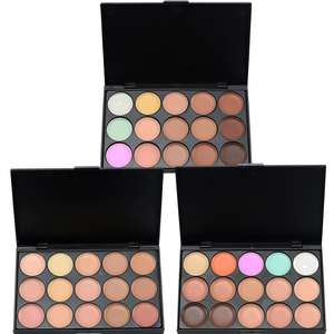 2024 gran oferta 15 colores maquillaje corrector paleta conjunto cabeza oblicua cepillo gotas de agua puff - Product Image 6