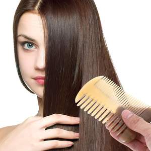 Peine de cuerno duradero con dientes redondeados y lisos para un aseo capilar duradero a un precio razonable - Product Image 2