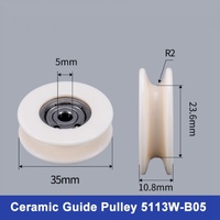 Roues de guidage entièrement céramiques 35*10.8mm pour le tréfilage, personnalisables OEM, certifiées ISO9001, longue durée de vie
