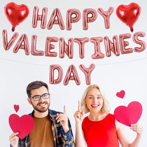 Palloncino a Forma di Cuore con Scritta '<span class=keywords><strong>Happy</strong></span> Valentine's Day' in Foil Oro Rosa da 16 Pollici, Decorazione Romantica per Matrimoni e Anniversari - Product Image 5