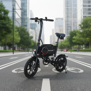 Directe fabrieksverkoop 14-inch 350W opvouwbare mini elektrische fiets met trapondersteuning, stadsfiets, step, planar IP54 waterdicht - Product Image 1