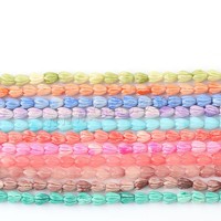 Perles de bijoux en poudre de coquillage en gros, différentes tailles/couleurs au choix, longueur environ 14,96 pouces 1617050