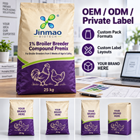 Additif Alimentaire pour Poulets Jinmao 1% – Minéraux et Oligo-éléments de Qualité Alimentaire pour Poulets de Chair et Reproducteurs avec Enzymes pour une Nutrition Améliorée