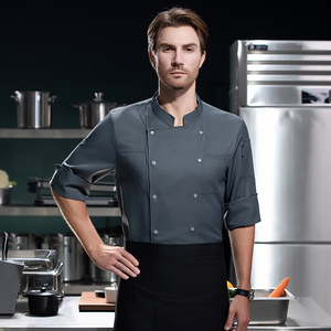 Giacca <span class=keywords><strong>da</strong></span> <span class=keywords><strong>Chef</strong></span> per Ristorante, Uniforme <span class=keywords><strong>da</strong></span> Cucina, Giacca <span class=keywords><strong>da</strong></span> Cuoco Doppiopetto per <span class=keywords><strong>Uomo</strong></span>, Uniforme per Hotel - Product Image 5