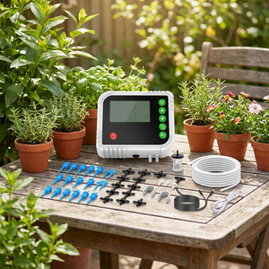 Système d'arrosage automatique DIY pour <span class=keywords><strong>plantes</strong></span> en pot en plastique, kit d'irrigation goutte à goutte intelligent moderne pour maison, bureau, balcon, jardin, OEM ODM - Product Image 1