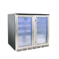 Réfrigérateur commercial pour bières, vitrine réfrigérée à double porte pour bar
