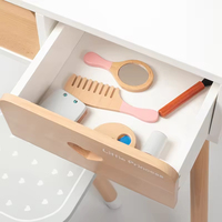 Nouvelle Table de Maquillage en Bois pour Filles, Jeu de Princesse Éducatif, Jouet de Coiffure pour Enfants