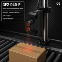 Capteur photoélectrique infrarouge à réflexion diffuse CORON GF2-D40-P PNP avec fil de connexion, distance de détection de 40 cm pour système de stationnement