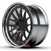 20x9 21x13 20x8.5 20x9.5 20x10.5 20x11 5x112 5x120 5x108PCD personnalisé 2 pièces roue forgée en argent noir pour Benz,BMW,Frod,Rangerover