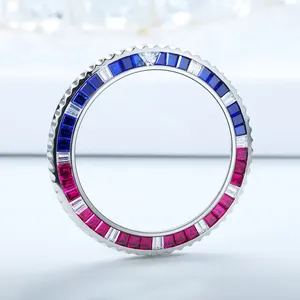 Hot Colorful DIY Brand Watch Parts Gemstone Stainless Steel and Cubic Zirconia 36pcs 40mm Bezel