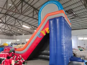 Commercial Inflatable Dry Slide 18ft 20ft Double Lane Slides Inflatable House Water Slide For Kids Adults With Blower