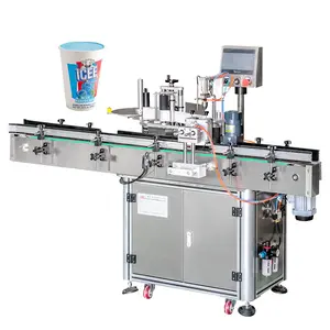 YIMU YM515 Full Automatic Labeling Machine Conical Bottle Coke Food Beverage Plastic Paper Can Half Circle Labeler