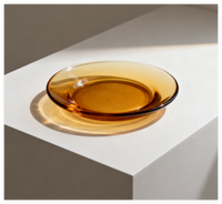 Assiettes à dessert en verre, petites assiettes à salade transparentes, compatibles lave-vaisselle et micro-ondes