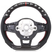 Volant sport personnalisé en cuir et fibre de carbone forgée classique pour Volkswagen Golf MK7/7.5 GTI R 2013-2020 BM