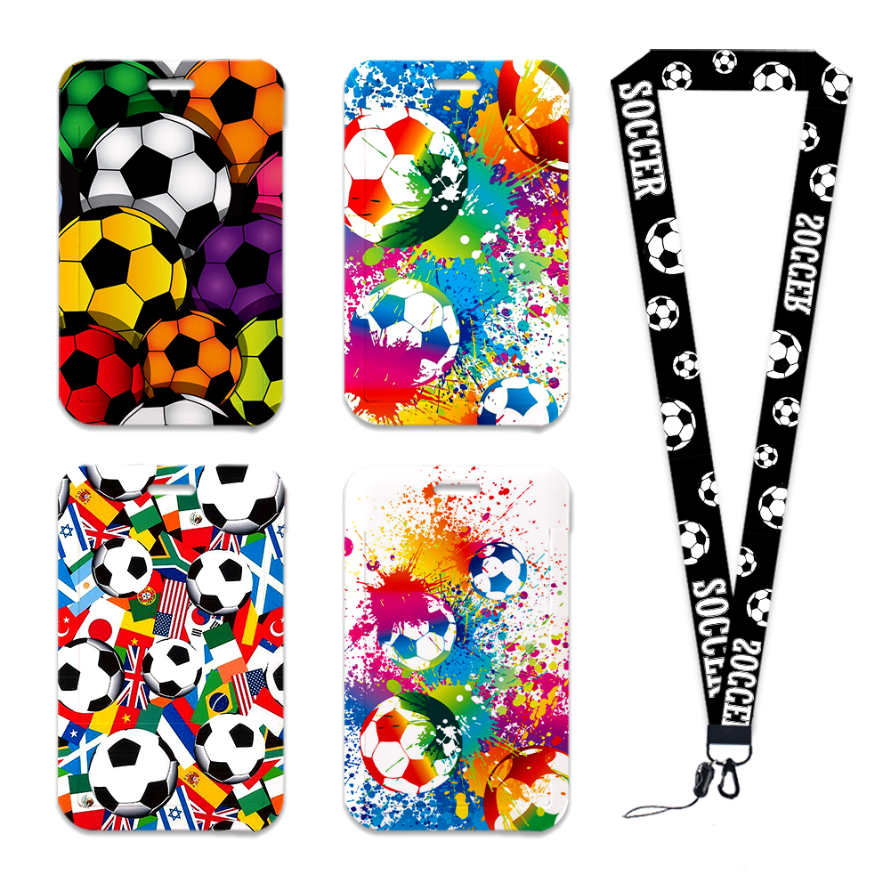 Football Sports Club CUSTOM Cartoon Campus Plastic Anti-Lost Phone Neck Lanyards Promotional Satin Card Holder Accessories Image 4