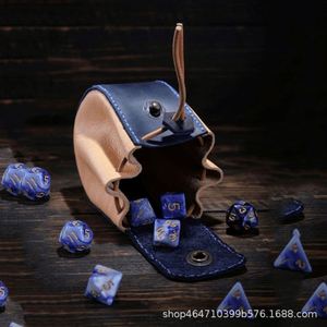 Pochette à boutons Hr Pu personnalisée, plateau en cuir noir, petit sac à dés pour jeu de D&D - Product Image 4