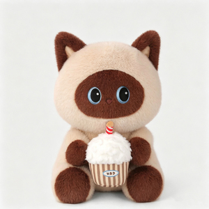 Bobova - Peluche de <span class=keywords><strong>Gato</strong></span> con Diseño de Pastel de Cumpleaños, 40 cm, Bordado, Súper Suave, Relleno de Algodón PP, para Niños, Unisex, Regalo para Novia - Product Image 4